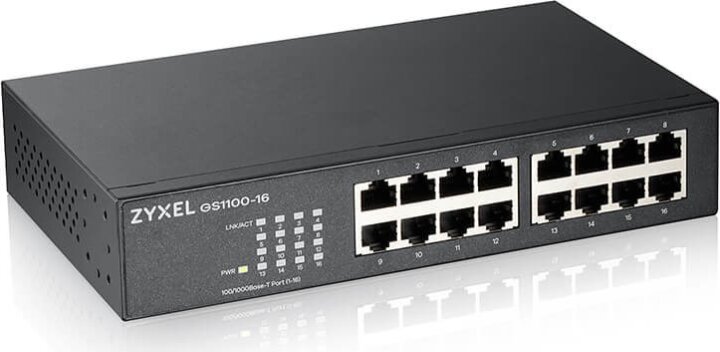 Zyxel Switch 16 Port Gigabit Unmanaged Switch GS1100-16 V3