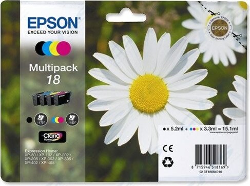 Epson T1806 Eredeti Tintapatron Színes MultiPack