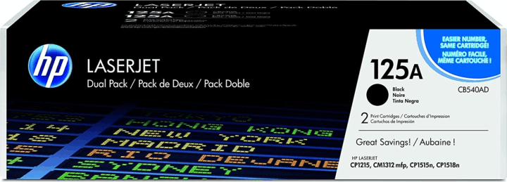 HP CB540AD 125A Toner Dual Pack Fekete