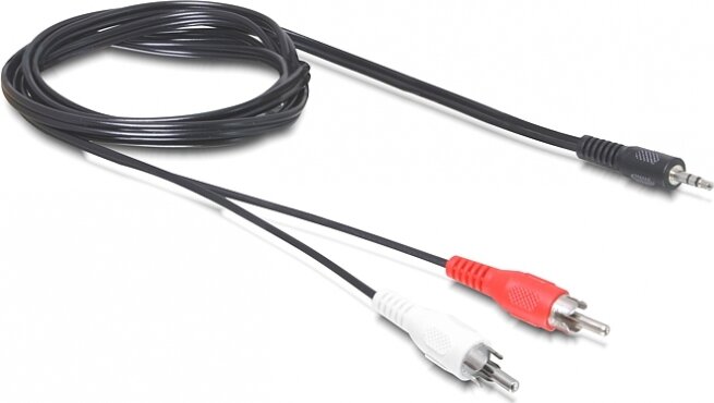 Delock kábel, audio DC jack 3.5 mm apa > 2 x RCA apa, 5 m Delock kábel, audio DC jack 3.5 mm apa > 2 x RCA apa, 5 m