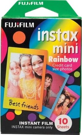 Fujifilm Instax Mini Film Glossy Rainbow instant fotópapír (10 db / csomag)