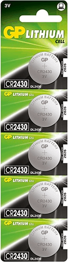 GP CR2430 3V Lítium gombelem (5 db / blister)