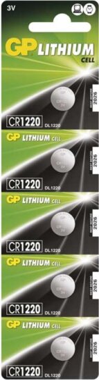 GP CR1220 5db/blister (12,5 x 3mm) Lithium gombelem