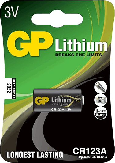 GP CR123A 3V Lítium fotóelem (1 db / blister) GP CR123A 3V Lítium fotóelem (1 db / blister)