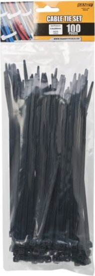 Handy 200x4,6mm vezetékkötegelő 100db, fekete