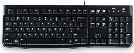 Logitech K120 USB Billentyűzet HU - Fekete