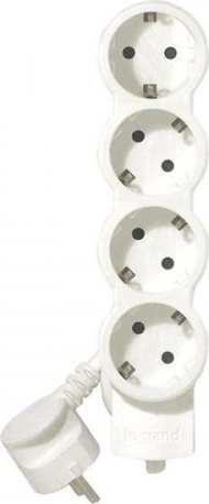 Legrand 220V hálózati elosztó 4 aljzatos 1,5m - Fehér