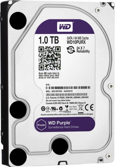 Western Digital 1TB Purple SATA3 3.5" HDD