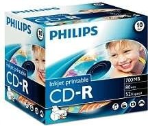 Philips CD-R80 52x normál tokos CD lemez