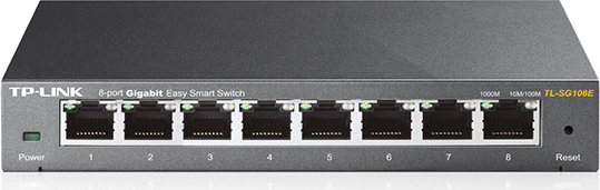 TP-Link TL-SG108E Easy Smart 8 port Gigabit Switch - Fekete
