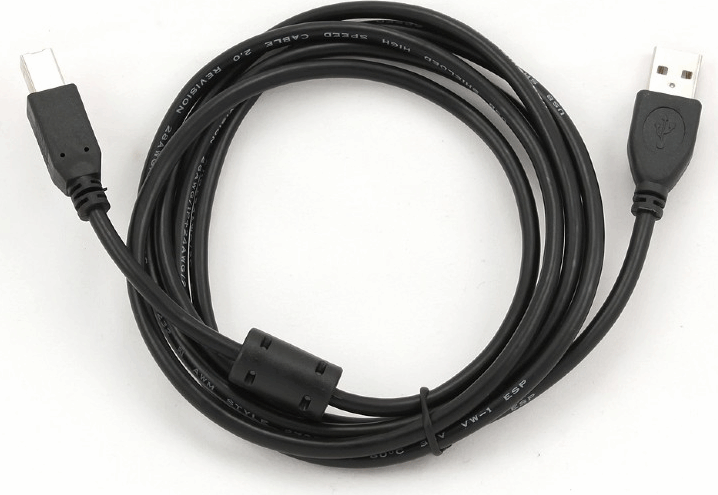 Gembird USB 2.0 A - USB B kábel ferritmag szűrővel 1.8m - Fekete Gembird USB 2.0 A - USB B kábel ferritmag szűrővel 1.8m - Fekete