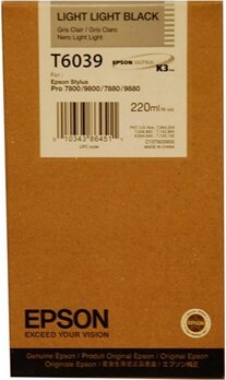 Epson T6039 Eredeti Tintapatron Világos Fekete