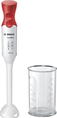 Bosch MSM64010 ErgoMixx 450W Botmixer - Fehér, Piros