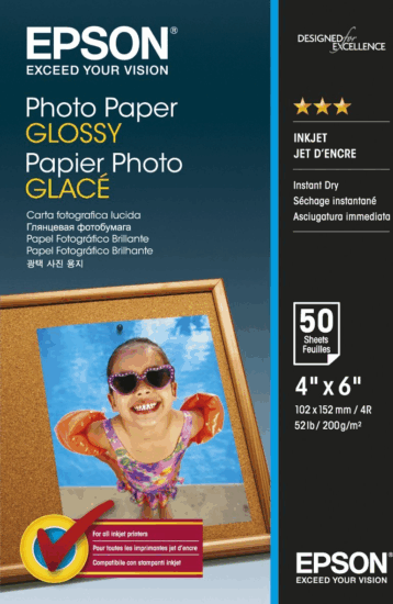 Epson C13S042547 10X15cm Fotópapír (50 lap/csomag)