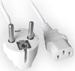 Gembird 220V tápkábel VDE 1.8m - Fehér