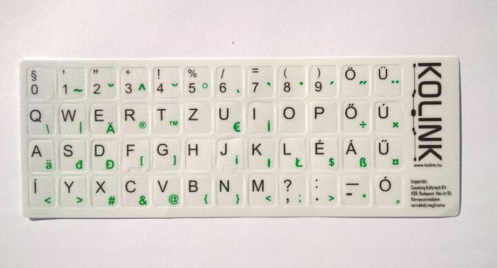 Kolink KBKOHUWB Billentyűzet matrica Fehér alapon Fekete HU Kolink KBKOHUWB Billentyűzet matrica Fehér alapon Fekete HU