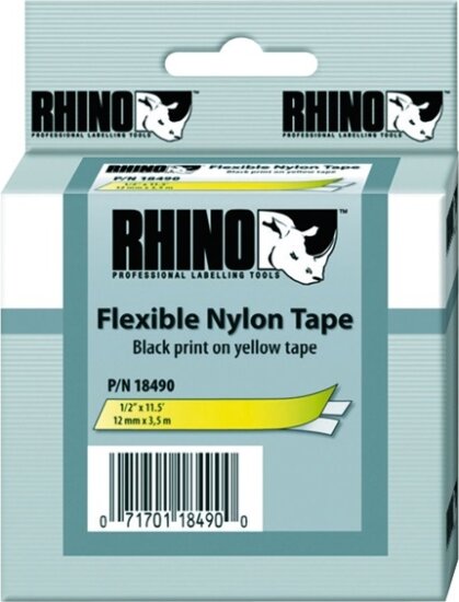 DYMO Rhino nylon Feliratozógép szalag 19mm sárga DYMO Rhino nylon Feliratozógép szalag 19mm sárga