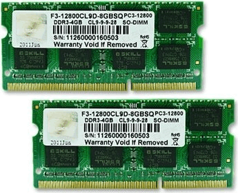G.Skill 8GB /1600 Standard DDR3 SoDIMM Memória KIT