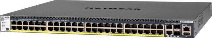 Netgear ProSAFE M4300-52G-POE+ Managed Gigabit Switch (550W) - Ezüst/Fekete
