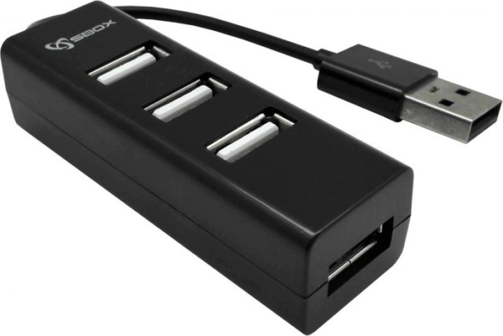 Sbox H-204 USB 2.0 HUB (4port) Fekete