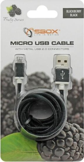Sbox AM-MICRO-15B USB - Micro USB kábel 1.5m - Fekete