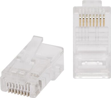 RJ45 dugó Cat5e UTP Patch kábelre 100db/csomag RJ45 dugó Cat5e UTP Patch kábelre 100db/csomag