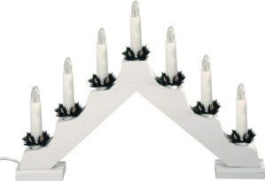 Somogyi KAD03 Gyertyapiramis karácsonyi Dekoráció - Fehér