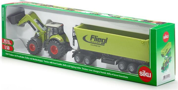 Siku 1949 Traktor pótkocsival makett 1:50