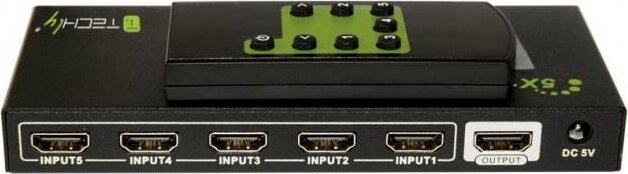 Techly 020713 HDMI Switch távirányítóval (5 PC - 1 Kijelző)