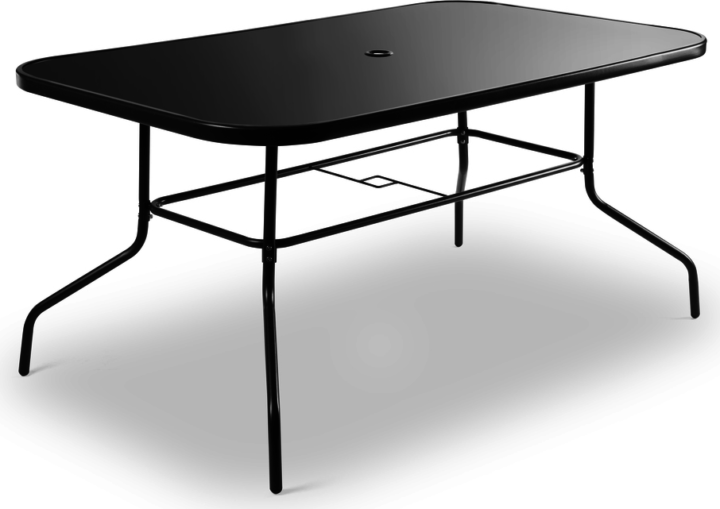 Fieldmann FDZN 5030 fémvázas asztal, üveglappal