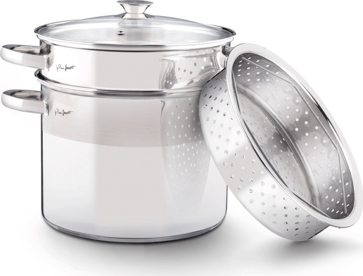 Lamart LT1067 Pasta 6.0L/22cm Tésztafőző fazék + szűrő/gőzölő készlet - Inox