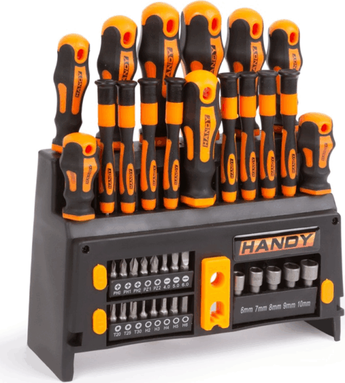 Handy tools 10741 Csavarhúzó készlet állvánnyal (39 db / csomag)
