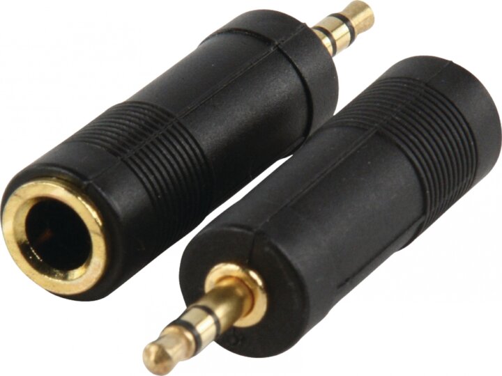 Valueline AC-005GOLD Sztereó Audio Adapter Jack 3.5mm apa - Jack 6.35mm anya