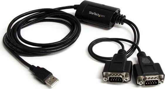 Startech ICUSB2322F 2 Port FTDI USB - Serial RS232 összekötő kábel 1.8m - Fekete Startech ICUSB2322F 2 Port FTDI USB - Serial RS232 összekötő kábel 1.8m - Fekete