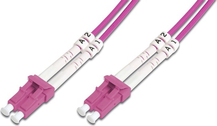 Digitus DK-2533-10-4 optikai patch kábel LC Duplex MM 10m - Magenta