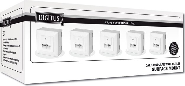 Digitus DN-9006/B5-N UTP CAT6 Fali csatlakozóaljzat szett (5db)