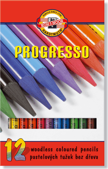Koh-i-Noor Progresso 8756/12 henger alakú famentes Színes ceruza készlet 12db-os