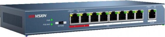 Hikvision DS-3E0109P-E PoE switch - Szürke