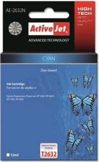 ActiveJet (Epson T2632) Tintapatron Ciánkék ActiveJet (Epson T2632) Tintapatron Ciánkék