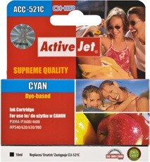 ActiveJet (Canon CLI-521C) Tintakazetta Ciánkék ActiveJet (Canon CLI-521C) Tintakazetta Ciánkék