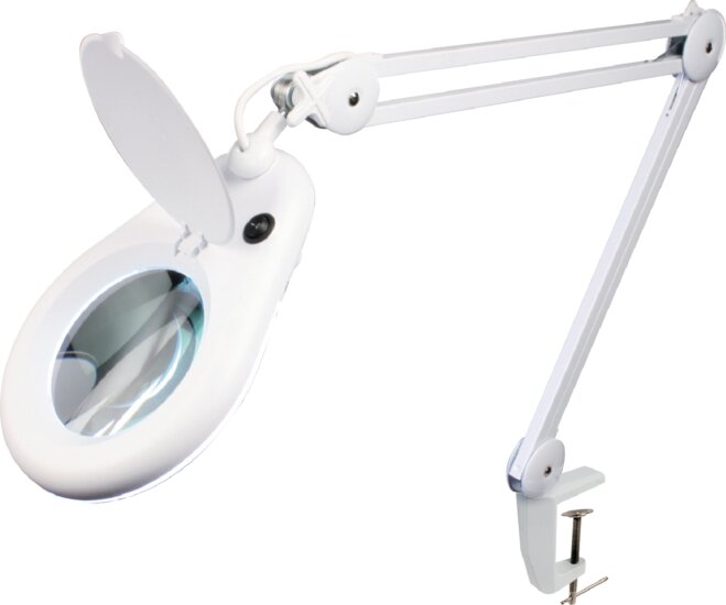 HQ MAG-LAMP21 Nagyítós Asztali Csiptetős Lámpa - Fehér HQ MAG-LAMP21 Nagyítós Asztali Csiptetős Lámpa - Fehér