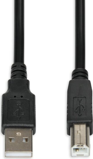 iBox IKU2D18 USB 2.0 A - USB 2.0 B (apa - apa) kábel 1.8m - Fekete