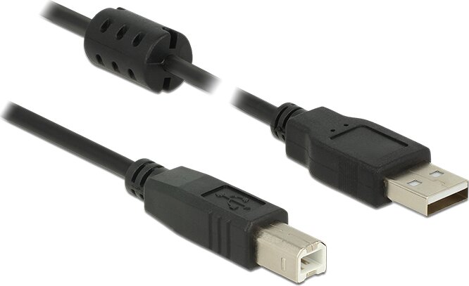 Delock 84895 USB 2.0-A - USB 2.0-B (apa - apa) kábel 1m - Fekete Delock 84895 USB 2.0-A - USB 2.0-B (apa - apa) kábel 1m - Fekete