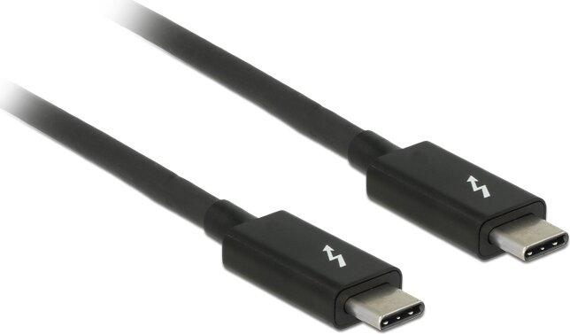 Delock 84845 Thunderbolt 3 - USB Type-C (apa - apa) kábel 1m - Fekete Delock 84845 Thunderbolt 3 - USB Type-C (apa - apa) kábel 1m - Fekete