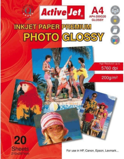 ActiveJet AP4-200G20 A4 fotópapír (20 db/csomag)