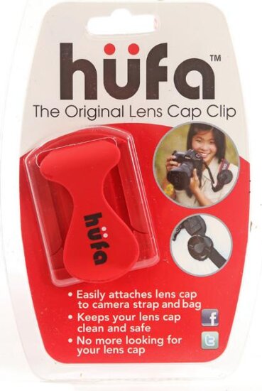 Hüfa HU-R objektívsapka tartó normál szíjhoz - Piros