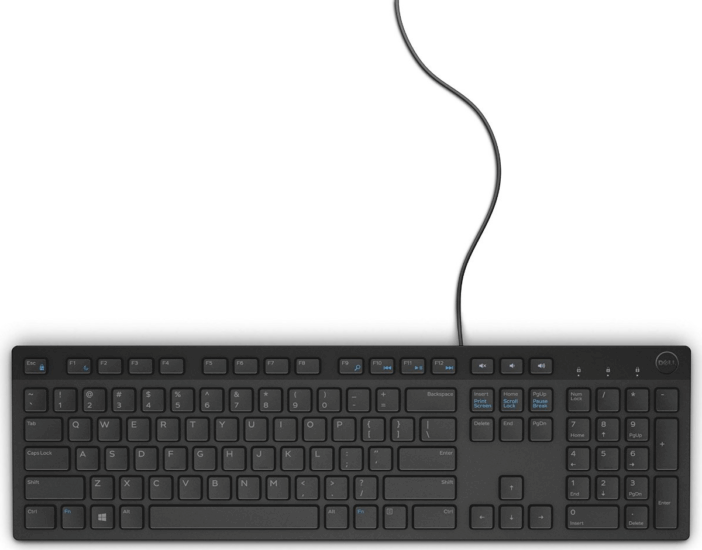 Dell KB216 USB Billentyűzet UK - Fekete