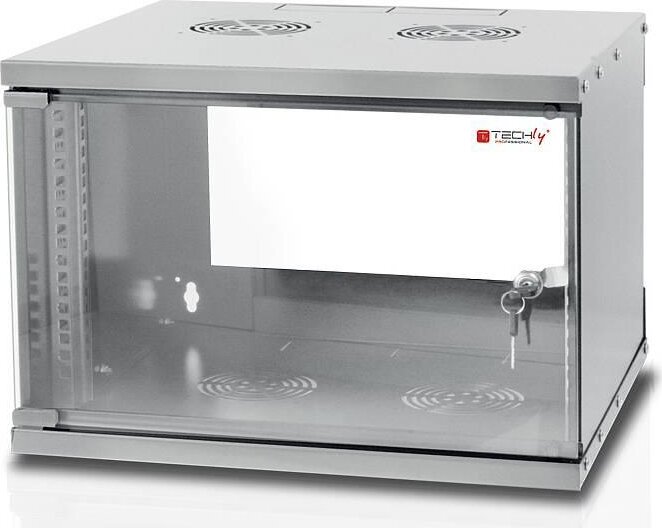 TechlyPro ECO 19" Fali szekrény, 6U 500x450 mm - Szürke