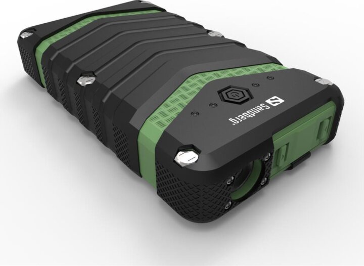 Sandberg Survivor Powerbank 20100mAh 12W (2.4A / 5V) - Fekete/Zöld