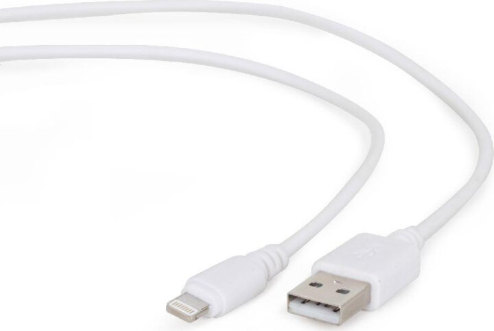 Gembird CC-USB2-AMLM-2M-W USB adat- és töltő- lightning iPhone kábel 2m Fehér